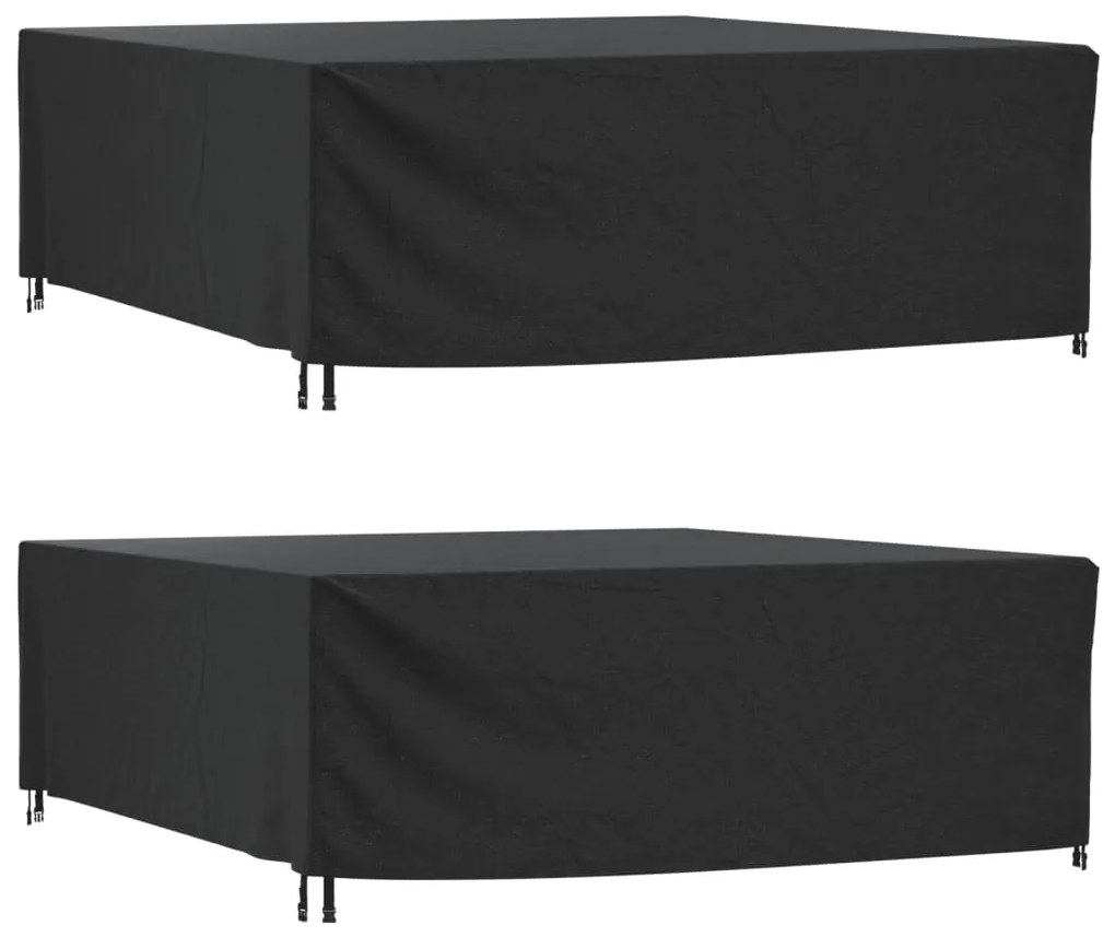Copri Mobili Giardino 2pz Nera 260x260x90 Cm Impermeabile 420d /