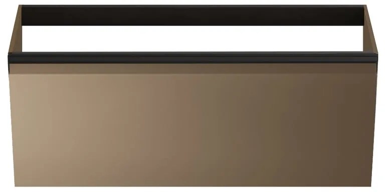 Mobile da bagno sospeso sotto lavabo Fusion L 99.5 x H 40 x P 45.5 cm giallo, 1 cassetto