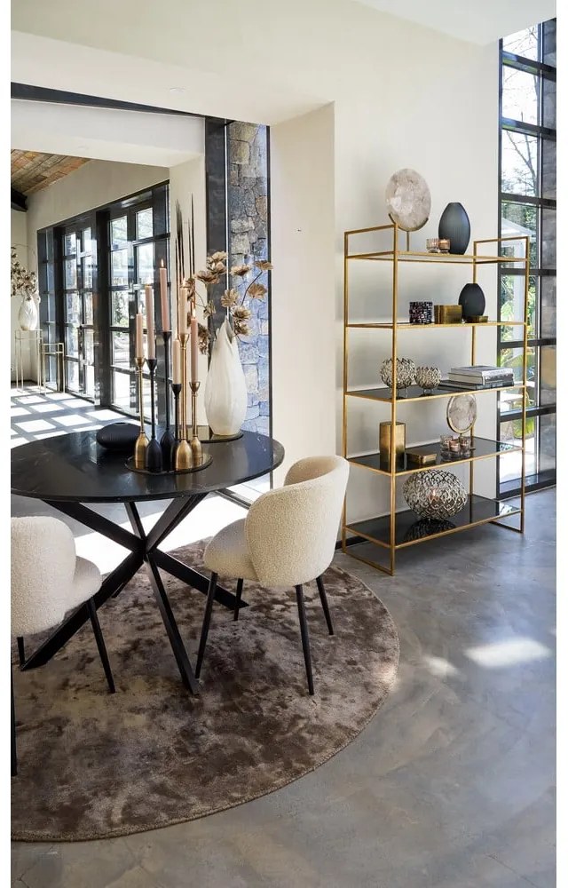 Sedia da pranzo beige in imbottito Elyna – Light &amp; Living