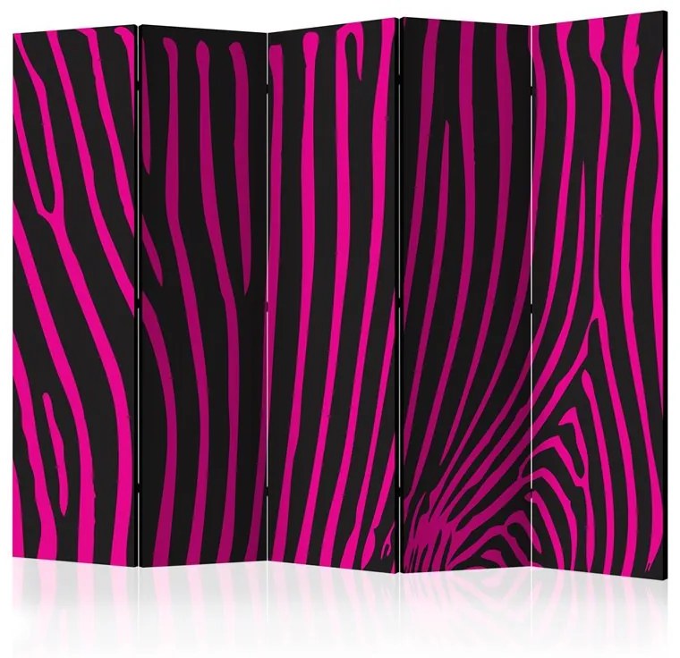 Paravento Zebra pattern (violet) II [Room Dividers]