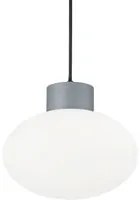 Sospensione Moderna Clio Alluminio Grigio 1 Luce E27