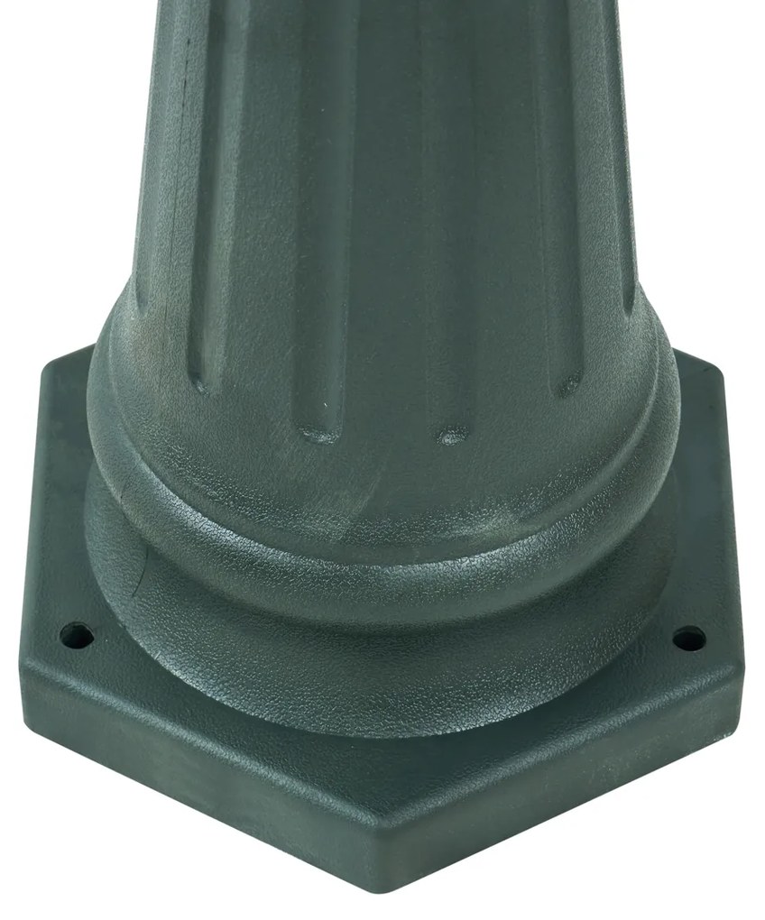 Lanterna da esterno classica verde scuro 217 cm 3 luci IP44 - New Haven