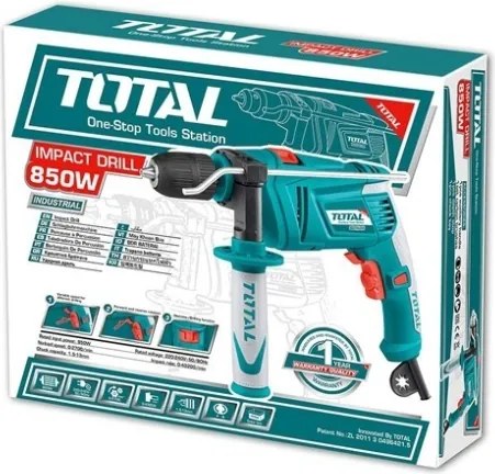 Trapano A Percussione 850 W Mandrino Autoserrante Industrial Total A Filo