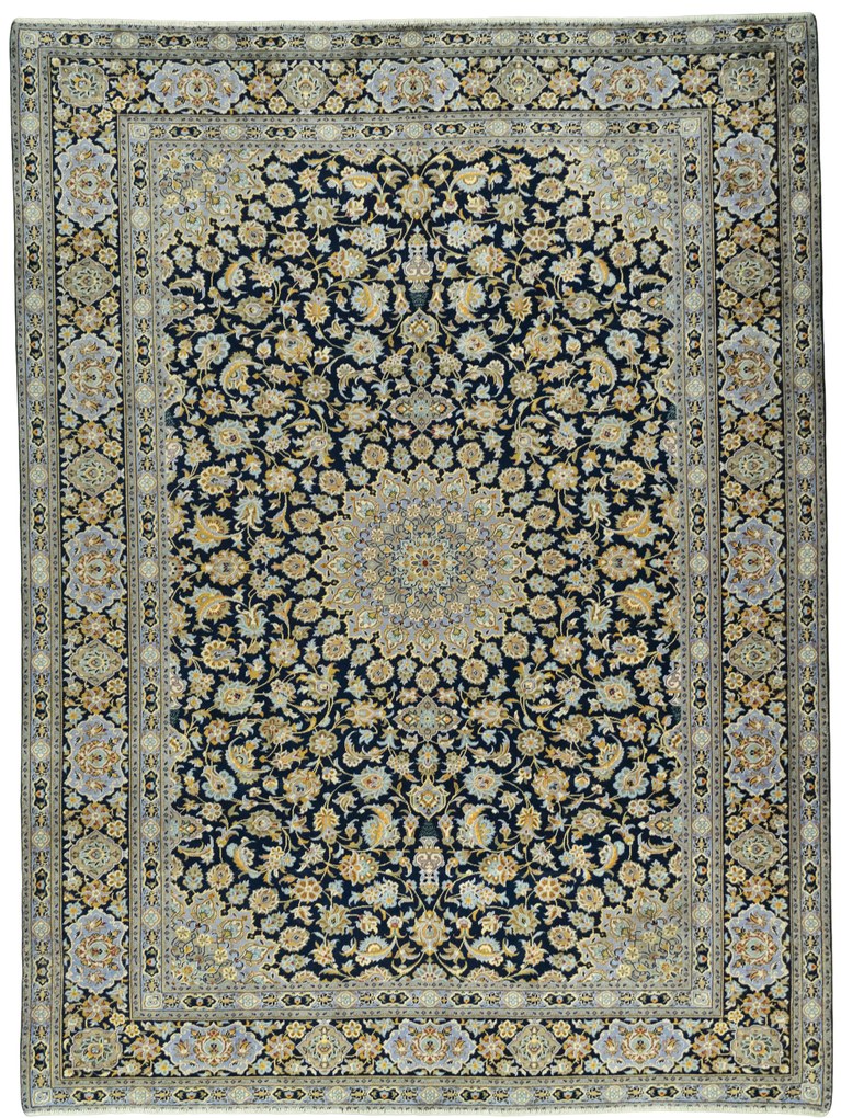 Kashan Tappeto persiano 400 x 300 Blu (Iran) Annodato A Mano