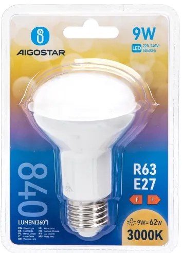 Lampadina LED R63 E27/9W/230V 3000K - Aigostar