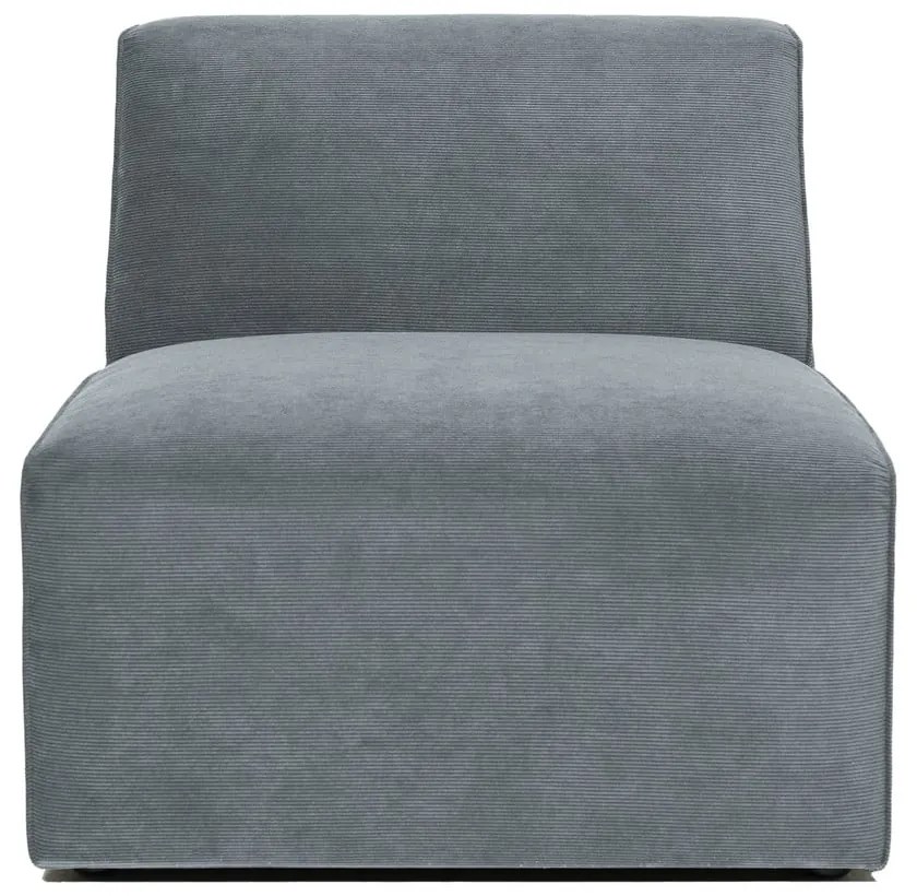 Divano componibile grigio (solo con parte centrale) con rivestimento in velluto a coste Sting – Scandic