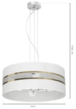 Lampadario su corda ULTIMO 3xE27/60W/230V bianco