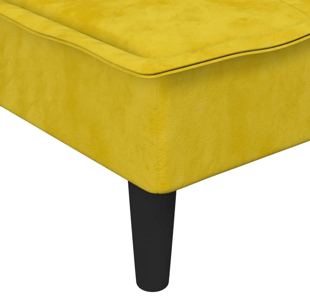 Chaise Longue in Velluto Giallo