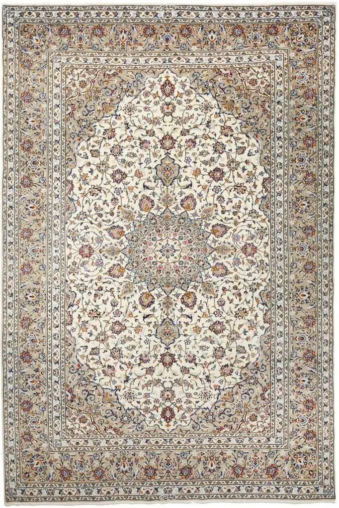 Kashan Tappeto persiano 200 x 300 Beige (Iran) Annodato A Mano