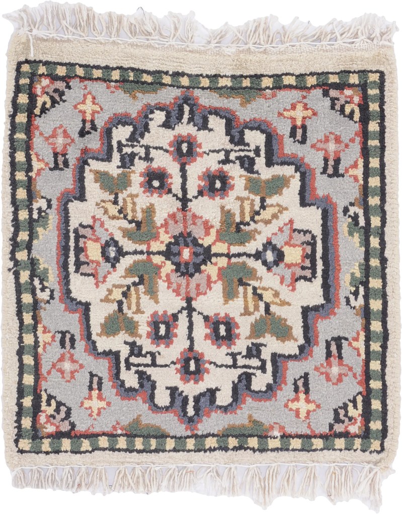 Agra Tappeto orientale 30 x 30 (Indian) Annodato A Mano