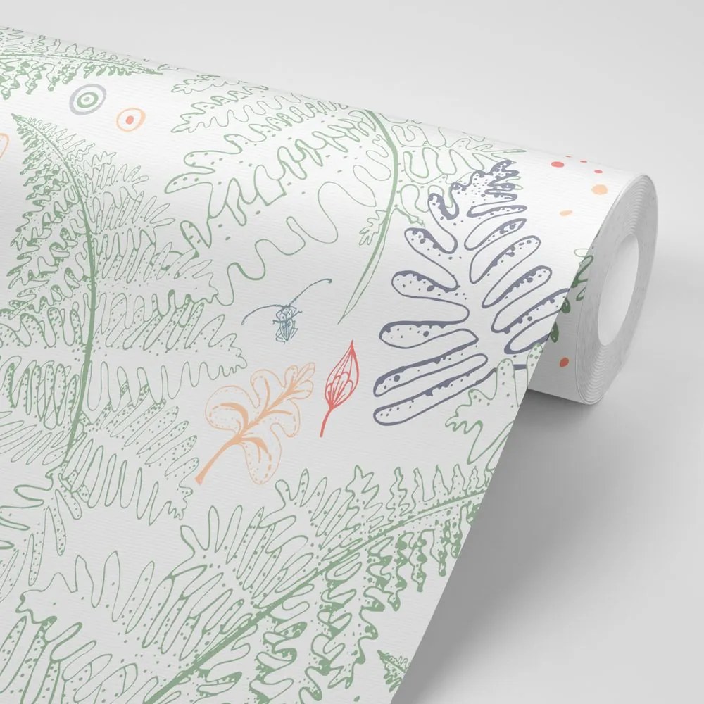 Carta da parati – Foglie delicate di felce