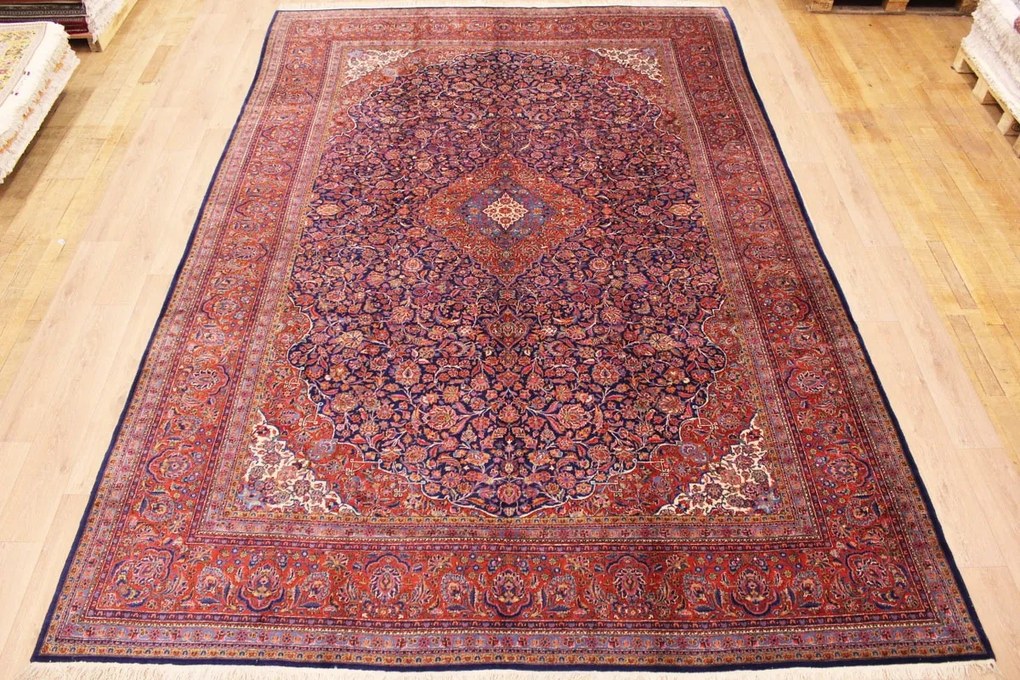Kashan Tappeto 310 x 450 (Iran) Annodato A Mano