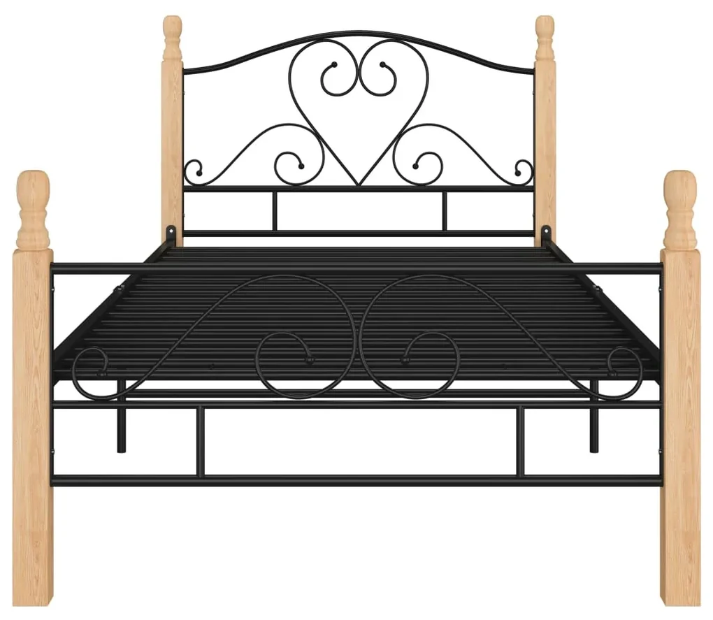 Giroletto nero in metallo 100x200 cm