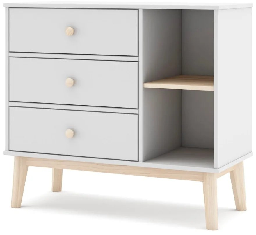 Cassettiera bassa bianca per bambini 90x81 cm Esteban - Marckeric