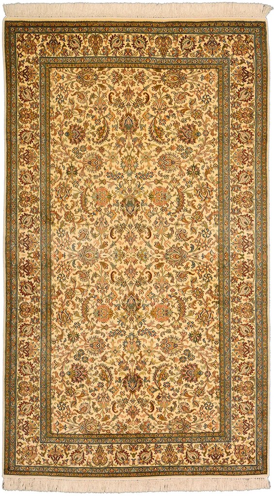 Cashmere Silk Tappeto 160 x 90 Beige (Indian) Annodato A Mano