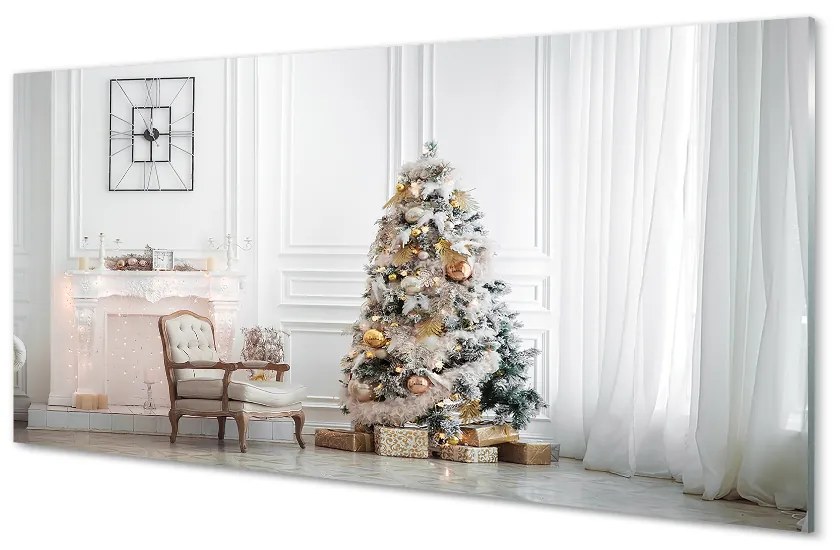 Quadro su vetro acrilico Decorazioni dell'albero di Natale 100x50 cm