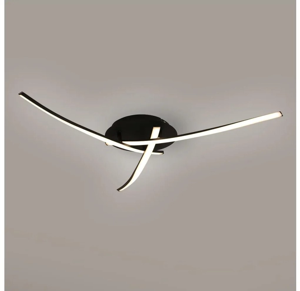 Brilagi - Plafoniera LED STRIPES LED/24W/230V nera