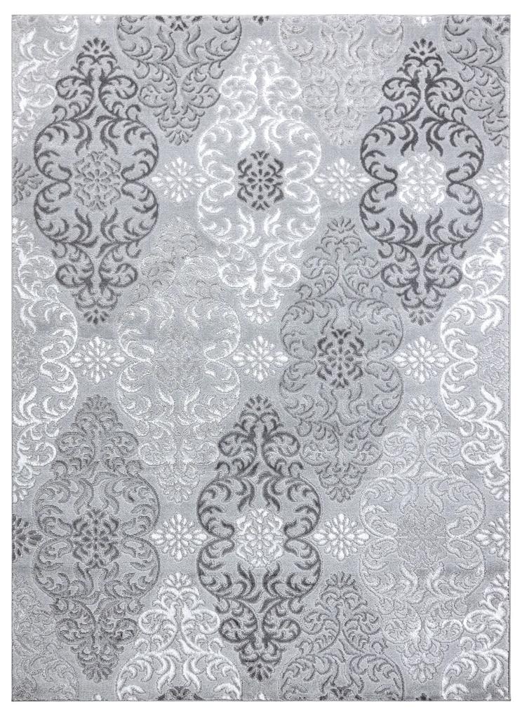 Tappeto MEFE moderno  8734 Ornamento - Structural due livelli di pile grigio