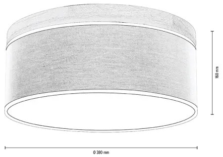Spot-Light 4993874 - Plafoniera BOHO 2xE27/25W/230V rovere 38 cm