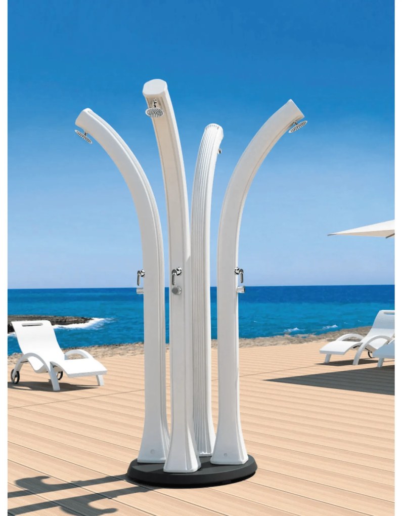 Doccia Solare Per Esterno 28 Lt Con Soffione Miscelatore e Pulsante Temporizzatore Arkema "Happy Beach F560"