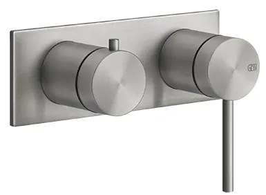 Parte Esterna Miscelatore Doccia A Parete 2 Vie parte incasso non inclusa Steel Brushed 54079 Gessi