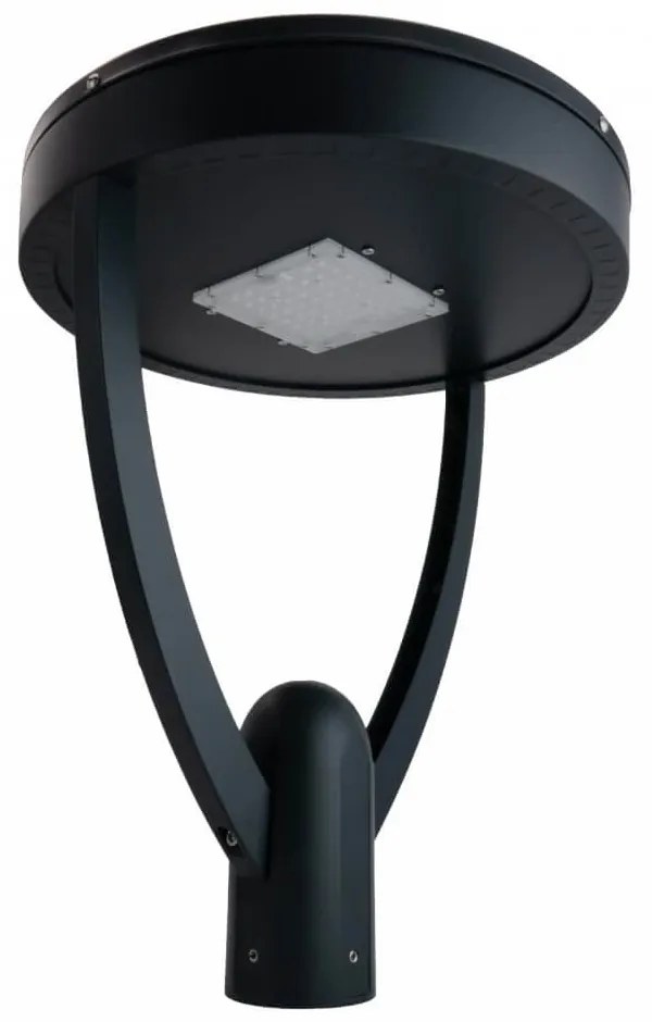 Lampione Stradale LED 65W, Iron Black, 150lm/W, Dimmerabile 1-10V, Programmabile - PHILIPS Xitanium Colore  Bianco Caldo 2.700K