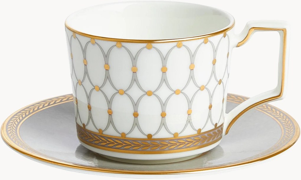 Tazzina e piattino in Fine Bone China Renaissance