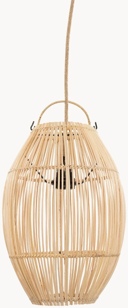 Lampada a sospensione in rattan tessuto a mano Zuri
