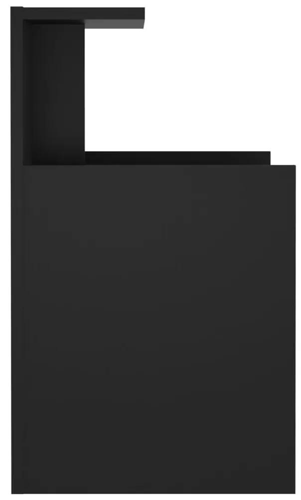 Comodini 2 pz nero 40x35x60 cm in truciolato