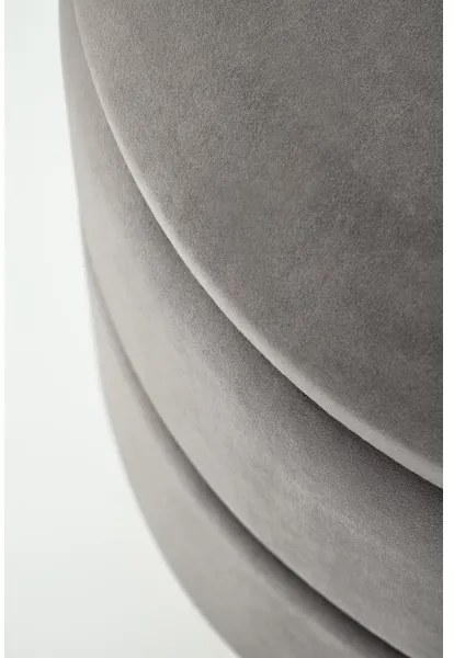 Pouf MINTY Ø 37 cm grigio/oro