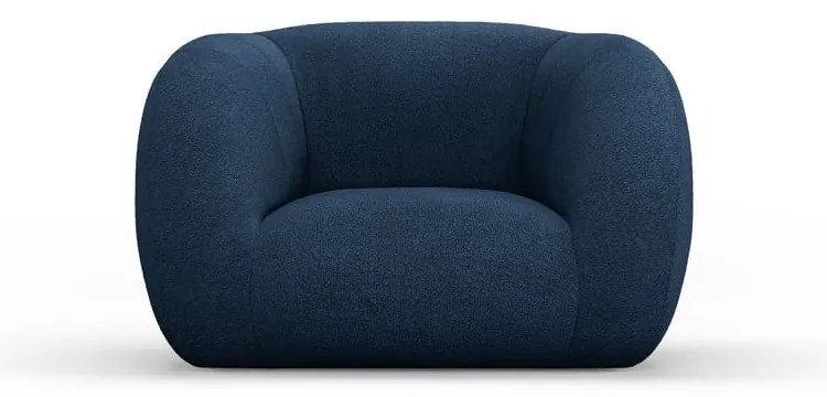 Poltrona blu in tessuto bouclé Essen - Cosmopolitan Design