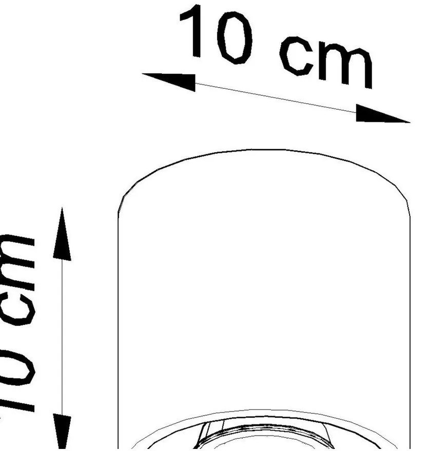 Apparecchio da soffitto nero Roda - Sollux