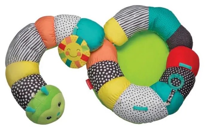 Infantino - Cuscino per l'ora del pancino per bambini 2in1 caterpillar