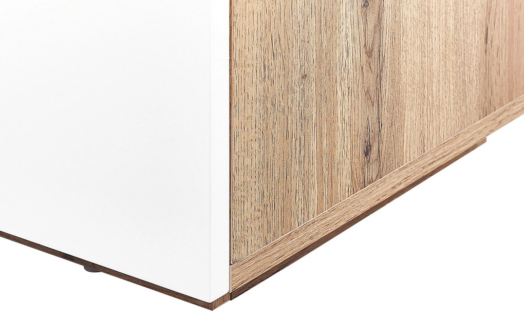 Credenza bianco e legno chiaro GORAN Beliani