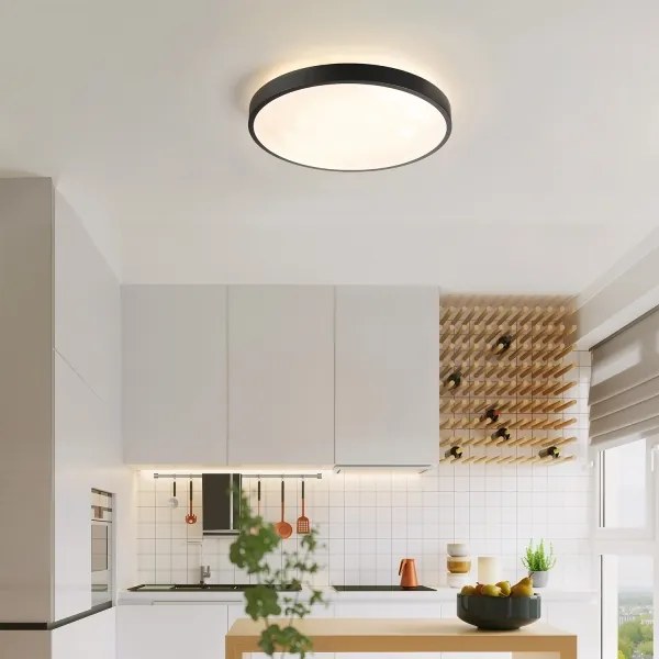 Brilagi - Lampada LED dimmerabile GLASS POOL DOUBLE LED/48W/230V 40 cm nera + telecomando