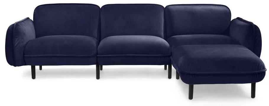Divano in velluto blu scuro Bean - EMKO