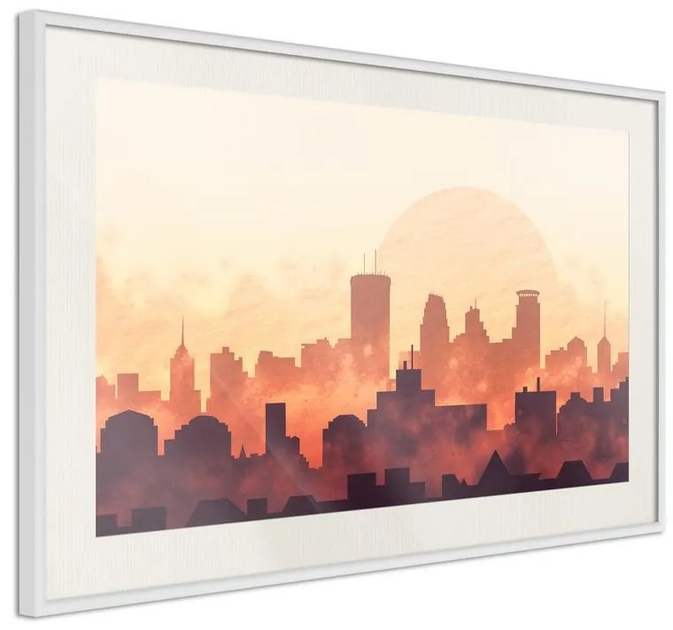 Poster  Melancholy of Sunset  Cornice Quadri Cornice nera con pass-partout, Larghezza x Altezza Home decor 60x40