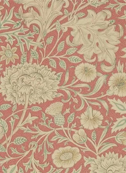 Morris & Co Carta da parati Double Bough - Carmine Red
