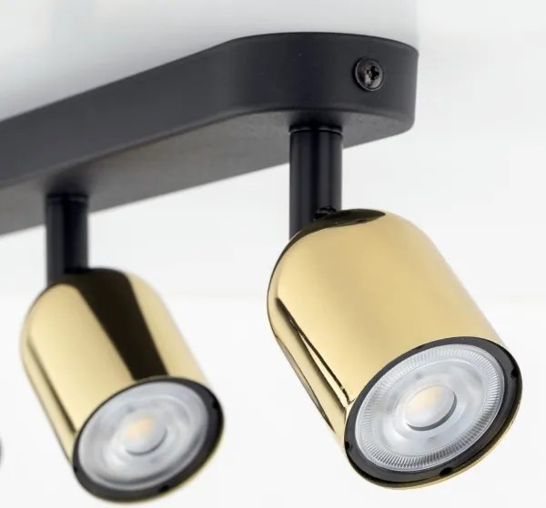 LED Faretto TOP 3xGU10/10W/230V nero/oro