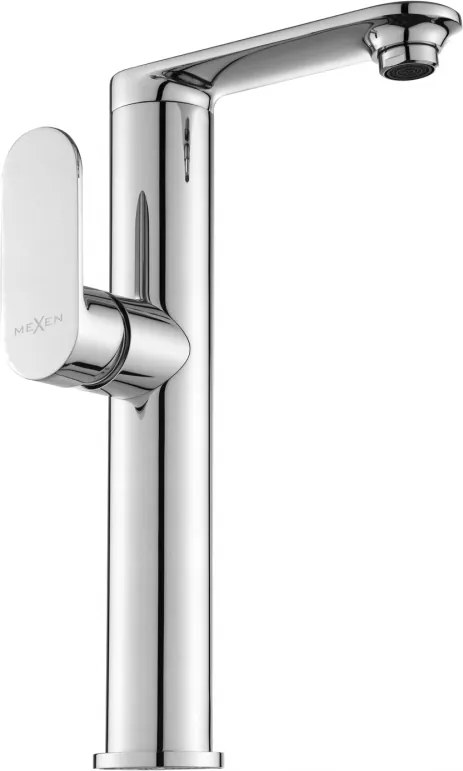 Mexen Milo rubinetto del lavabo alto con maniglia laterale, cromo - 71315-00