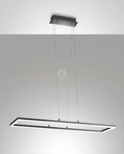 Bard sospensione antracite nw l.92x32cm a led 4000k - 52w - 5400 lm...