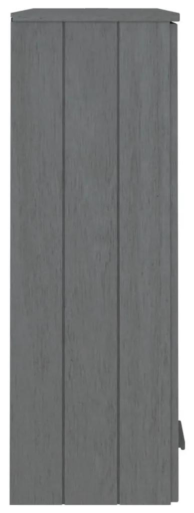 Scaffale superiore per credenza grigio scuro 85x35x100 cm pino