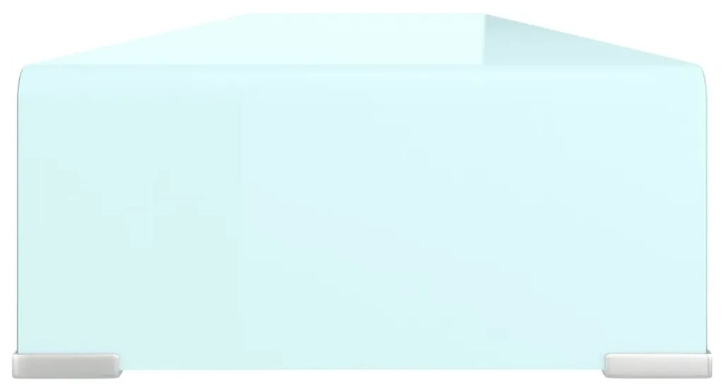Supporto tv / rialzo monitor in vetro verde 120x30x13 cm