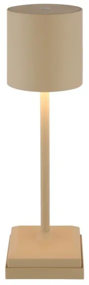 Globo 58487S - Lampada da tavolo ricaricabile a LED DIXON, dimmerabile con controllo touch, 1,5W/5V 2200 mAh beige