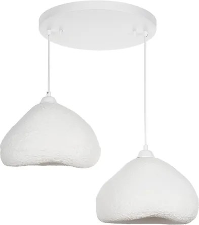 Brilagi - Lampada a sospensione con cavo WABI SABI 2xE27/40W/230V Ø 45 cm, bianco