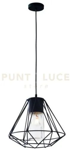 Sospensione mandala nera 1 luce attacco e27 ip44 22x90cm in metallo...