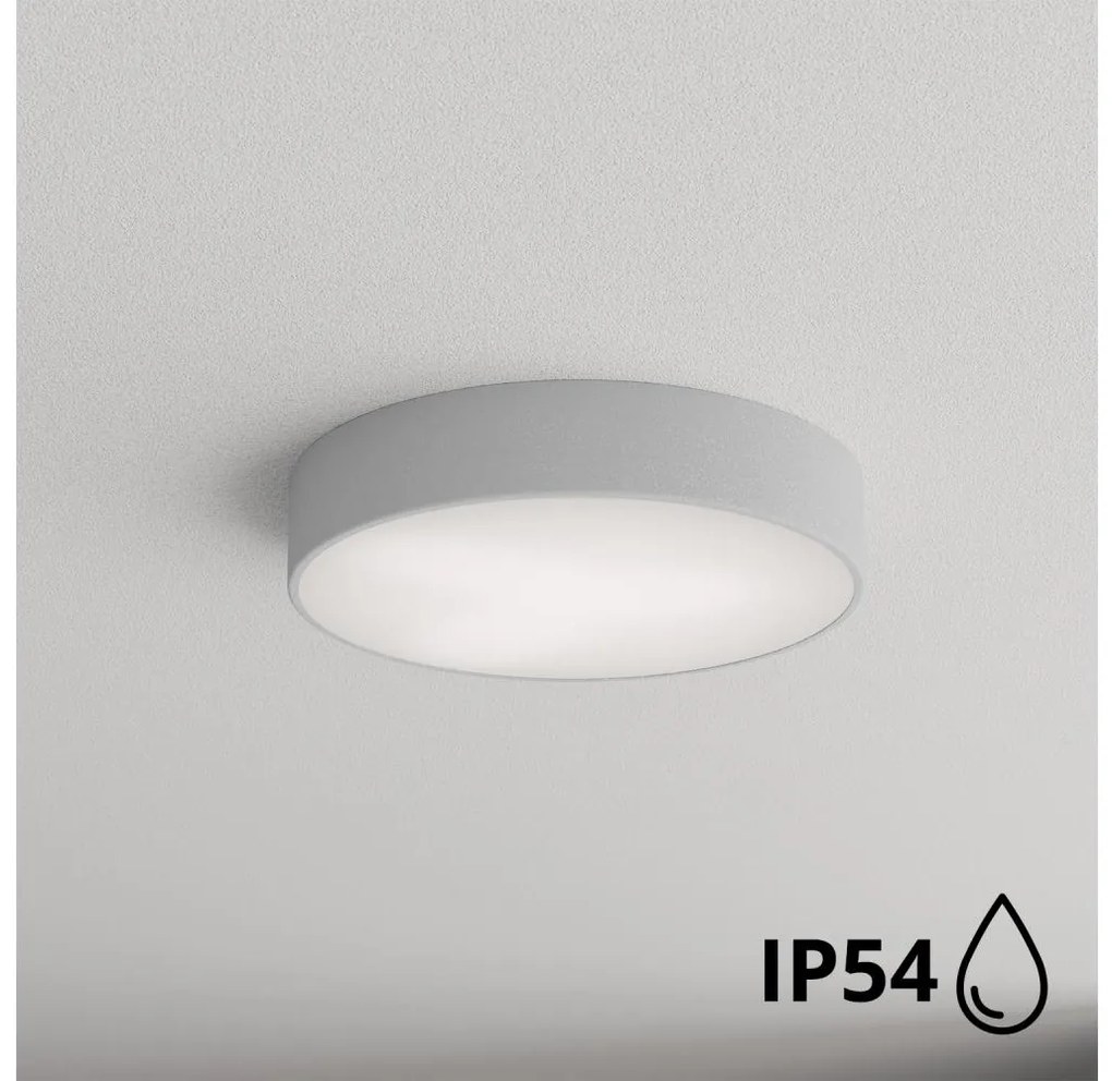 Brilagi - Plafoniera da bagno CLARE 3xE27/24W/230V diametro 40 cm IP54 grigio