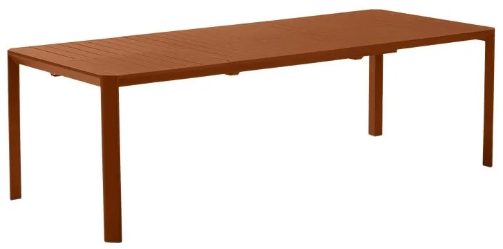 Tavolo da giardino allungabile Idaho NATERIAL in alluminio arancione per 8 persone 180/240x100cm