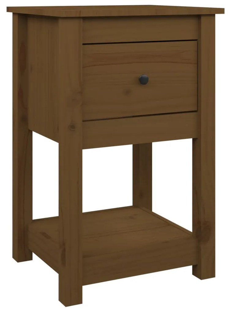 Comodino miele 40x35x61,5 cm in legno massello di pino