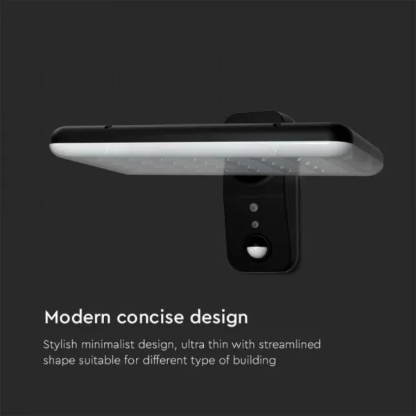 Lampada solare da parete LED con sensore 15W 3,2V 4000K/6000K IP65 nera